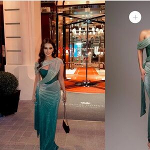 Elegant Teal Evening Gown
